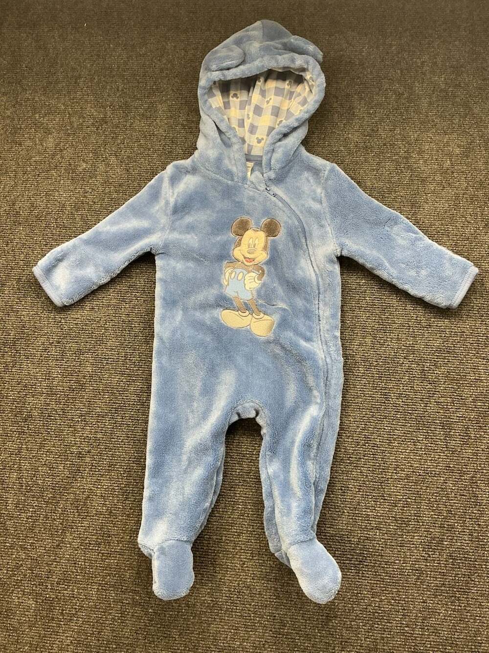Disney Baby Mickey Mouse Plush Hooded Footed Bunting Snowsuit